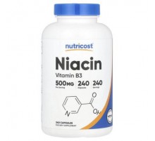 Nutricost, Niacin, 500 mg, 240 Capsules
