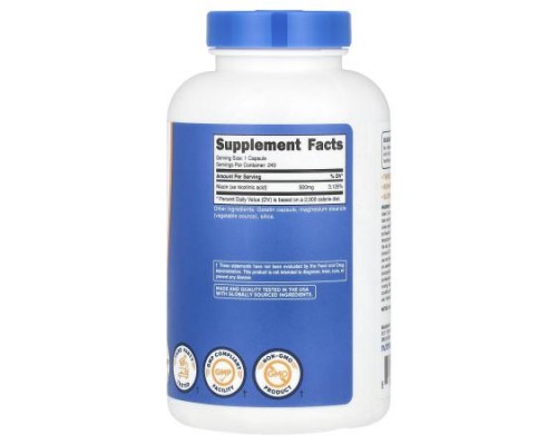 Nutricost, Niacin, 500 mg, 240 Capsules