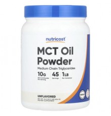 Nutricost, MCT Oil Powder, Unflavored, 16.2 oz (454 g)