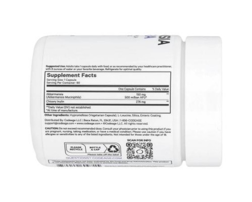 Codeage, Akkermansia 500 Ultra, 90 Vegetable Capsules
