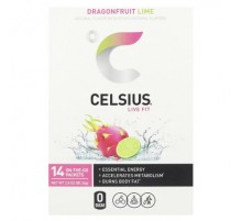 Celsius, Live Fit, Dragonfruit Lime, 14 On-The-Go Packets, 0.2 oz (5.74 g) Each