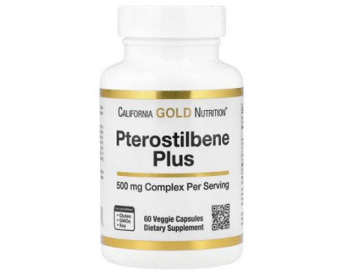 California Gold Nutrition, Pterostilbene Plus with Wild Blueberry Powder, 60 Veggie Capsules
