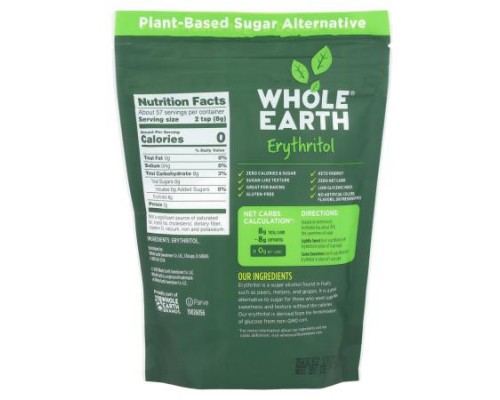 Whole Earth, Erythritol, 16 oz (454 g) Whole Earth, Erythritol, 16 oz (454 g)