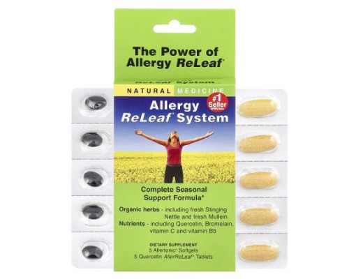Herbs Etc., Allergy ReLeaf® System, 5 Softgels/5 Tablets