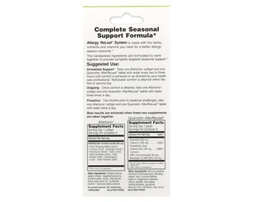 Herbs Etc., Allergy ReLeaf® System, 5 Softgels/5 Tablets