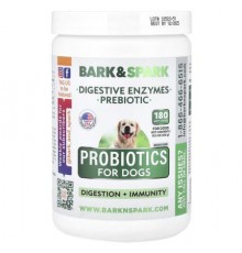Bark&Spark, Probiotics For Dogs, Bacon, 180 Soft Chews, 15.2 oz (432 g)