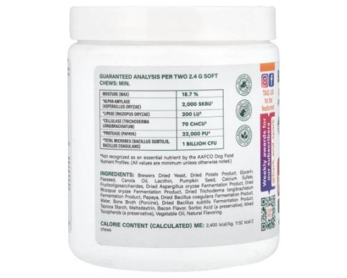 Bark&Spark, Vet Strength Probiotics, For Dogs, Bacon, 120 Soft Chews, 10.1 oz (288 g) Bark&Spark, Vet Strength Probiotics, For Dogs, Bacon, 120 Soft Chews, 10.1 oz (288 g)