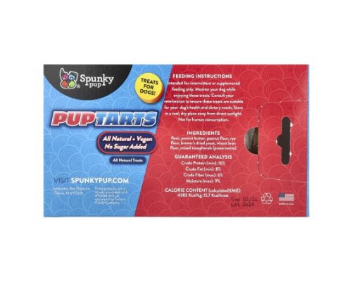 Spunky Pup, PupTarts, Treats For Dogs, Peanut Butter, 5 oz (142 g) Spunky Pup, PupTarts, Treats For Dogs, Peanut Butter, 5 oz (142 g)