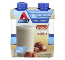 Atkins, Protein-Rich Shake, Creamy Caramel, 4 Shakes, 11 fl oz (325 ml) Each