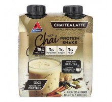 Atkins, Iced Tea Latte Protein Shake, Chai, 4 Shakes, 11 fl oz (325 ml) Each