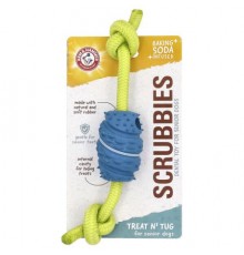 Arm & Hammer, Scrubbies, Dental Toy For Senior Dogs, Treat N' Tug, 1 Toy