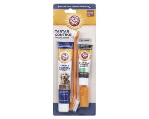 Arm & Hammer, Tartar Control, Dental Kit For Dogs, Beef, 4 Piece Kit Arm & Hammer, Tartar Control, Dental Kit For Dogs, Beef, 4 Piece Kit