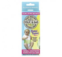 Happi Tummi, Fast Relief Colic & Gas, Natural Wrap, Infants to 36 Months, Green, 1 Wrap & 1 Herbal Pouch