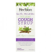 Herbion Naturals, Naturals, Ivy Leaf Cough Syrup With Thyme & Licorice, Sugar Free, 5 fl oz (150 ml)