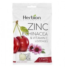 Herbion Naturals, Zinc Echinacea & Vitamin C Lozenges, Cherry, 25 Lozenges