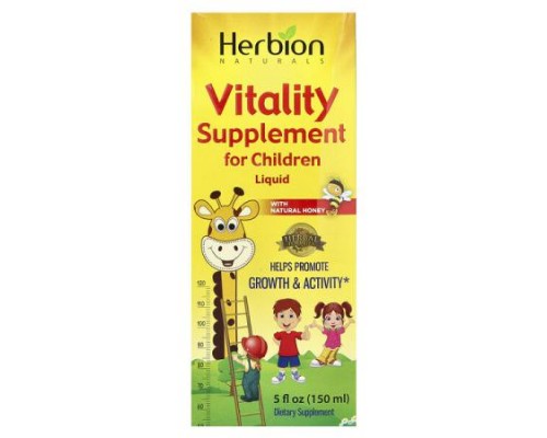 Herbion Naturals, Vitality Supplement For Children, With Natural Honey, 5 fl oz (150 ml)