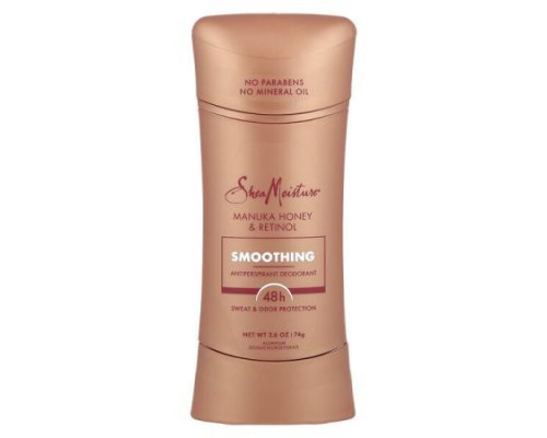 SheaMoisture, Antiperspirant Deodorant, Smoothing, Manuka Honey & Retinol , 2.6 oz (74 g) (Discontinued Item)