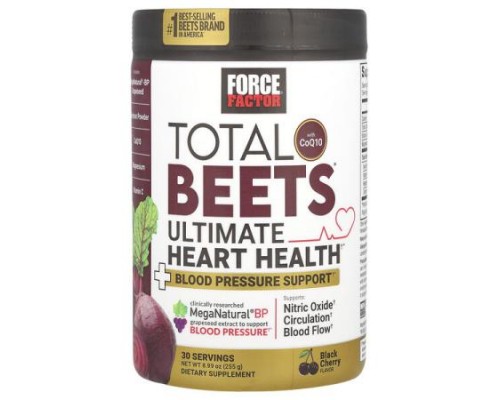 Force Factor, Total Beets® With CoQ10, Ultimate Heart Health, Black Cherry, 8.99 oz (255 g)