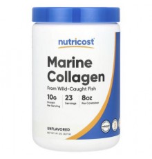 Nutricost, Marine Collagen From Wild-Caught Fish, Unflavored, 8.1 oz (227 g)
