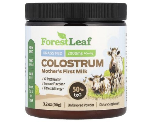 Forest Leaf, Colostrum Powder, Mother's First Milk, Unflavored, 3.2 oz (90 g)