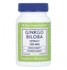 The Vitamin Shoppe, Ginkgo Biloba Extract, 120 mg , 60 Vegetable Capsules