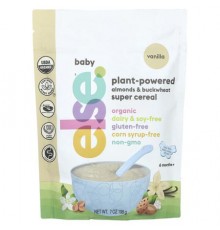 Else, Baby, Plant-Powered Almonds & Buckwheat Super Cereal, 6+ Months, Vanilla, 7 oz (198 g)