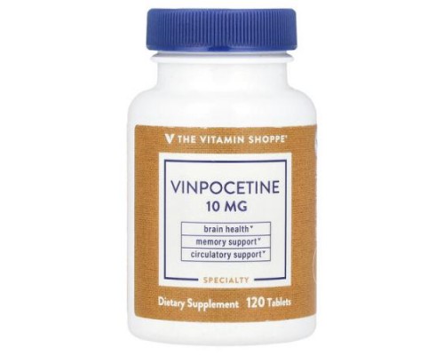 The Vitamin Shoppe, Vinpocetine, 10 mg, 120 Tablets The Vitamin Shoppe, Vinpocetine, 10 mg, 120 Tablets