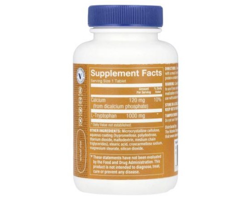 The Vitamin Shoppe, L-Tryptophan, 1,000 mg, 60 Tablets