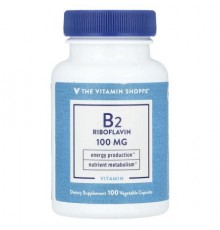 The Vitamin Shoppe, Vitamin B2 Riboflavin, 100 mg, 100 Vegetable Capsules