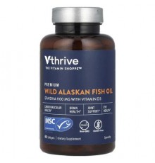 Vthrive, Premium Wild Alaskan Fish Oil, 60 Softgels