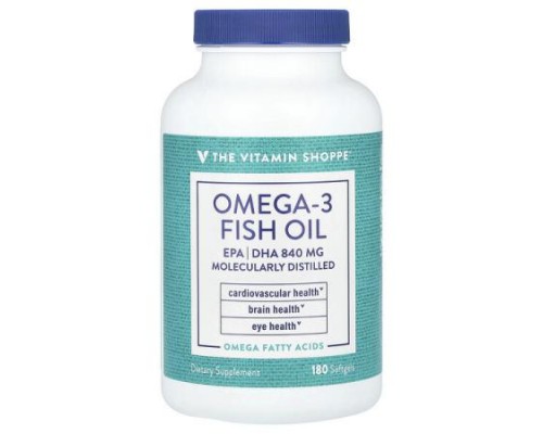 The Vitamin Shoppe, Omega-3 Fish Oil, 1,200 mg, 180 Softgels