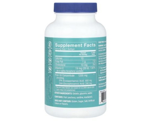 The Vitamin Shoppe, Omega-3 Fish Oil, 1,200 mg, 180 Softgels