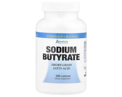 Absolute Nutrition, Sodium Butyrate, 120 Capsules Absolute Nutrition, Sodium Butyrate, 120 Capsules