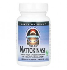 Source Naturals, NSK-SD®, Nattokinase , 200 mg, 60 Vegan Capsules