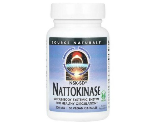Source Naturals, NSK-SD®, Nattokinase , 200 mg, 60 Vegan Capsules