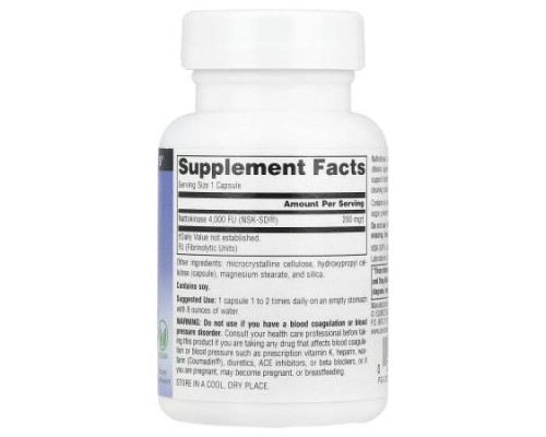 Source Naturals, NSK-SD®, Nattokinase, 200 mg, 30 Vegan Capsules