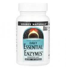 Source Naturals, Daily Essential Enzymes®, 500 mg, 60 Capsules