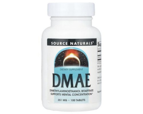 Source Naturals, DMAE , 351 mg , 100 Tablets Source Naturals, DMAE , 351 mg , 100 Tablets