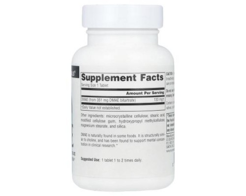 Source Naturals, DMAE , 351 mg , 100 Tablets Source Naturals, DMAE , 351 mg , 100 Tablets