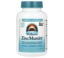 Source Naturals, Wellness ZincMunity™, 60 Vegetarian Capsules