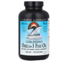 Source Naturals, Arctic Pure®, Ultra Potency Omega-3 Fish Oil, 850 mg, 120 Softgels