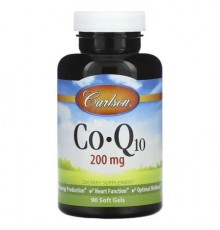Carlson, CoQ10, 200 mg, 90 Soft Gels