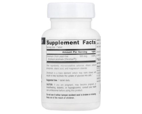 Source Naturals, Ultra Chromium Picolinate 500™, 500 mcg, 60 Tablets