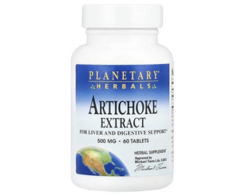 Planetary Herbals, Artichoke Extract, 60 Tablets Planetary Herbals, Artichoke Extract, 60 Tablets