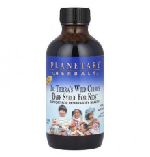 Planetary Herbals, Dr. Tierra's Wild Cherry Bark Syrup For Kids, Wild Cherry, 4 fl oz (118.28 ml)