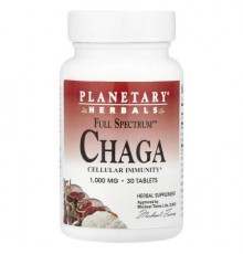 Planetary Herbals, Full Spectrum™ Chaga, 30 Tablets