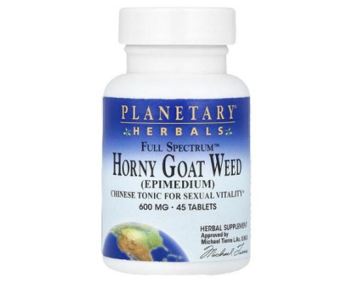 Planetary Herbals, Full Spectrum™ Horny Goat Weed, 45 Tablets