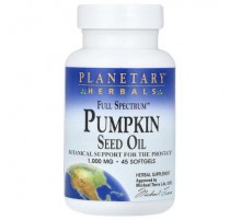 Planetary Herbals, Full Spectrum™ Pumpkin Seed Oil, 45 Softgels (500 mg per Softgel)