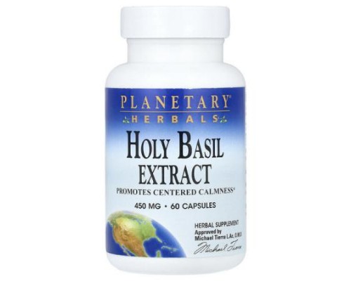 Planetary Herbals, Holy Basil Extract, 450 mg, 60 Capsules