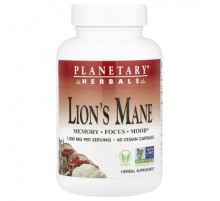 Planetary Herbals, Lion's Mane, 60 Vegan Capsules (500 mg per Capsule)